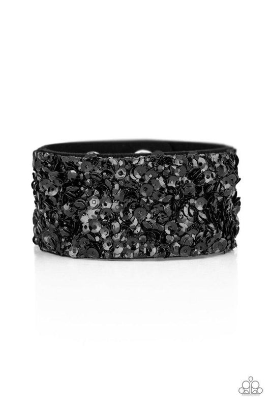 Paparazzi Bracelet ~ Starry Sequins - Black