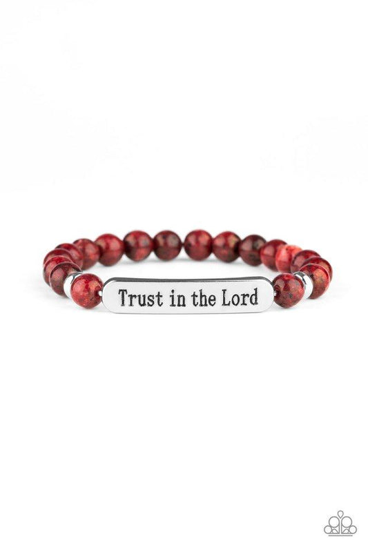 Pulsera Paparazzi ~ Trust Always - Rojo