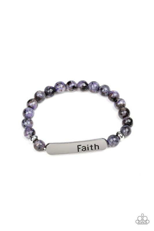 Paparazzi Bracelet ~ Faith In All Things - Purple