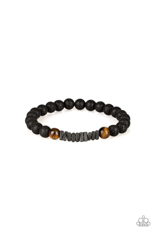 Paparazzi Bracelet ~ Courage - Brown