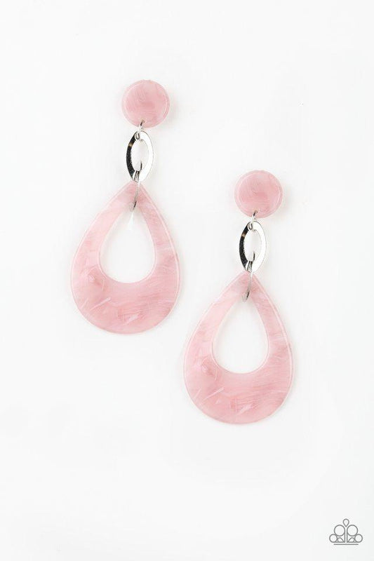 Paparazzi Earring ~ Beach Oasis - Pink