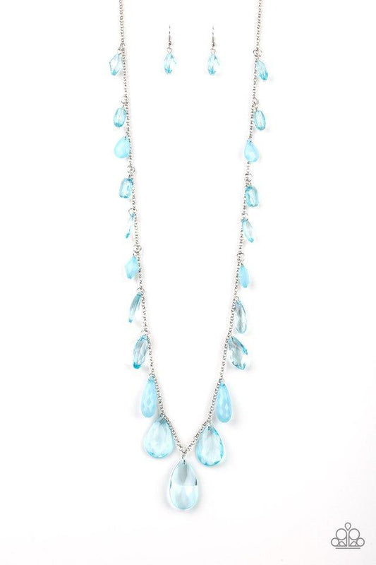 Paparazzi Necklace ~ GLOW And Steady Wins The Race - Blue