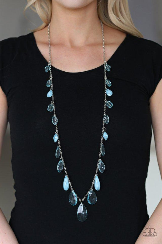 Paparazzi Necklace ~ GLOW And Steady Wins The Race - Blue