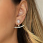 Glowing Glimmer - White - Paparazzi Earring Image