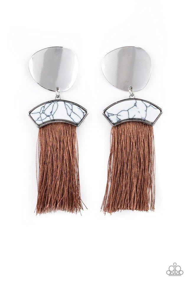 Paparazzi Earring ~ Insta Inca - Brown