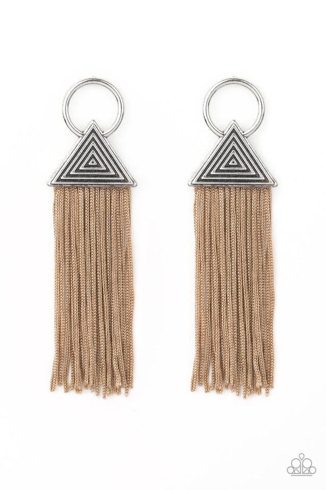 Paparazzi Earring ~ Oh My GIZA - Brown