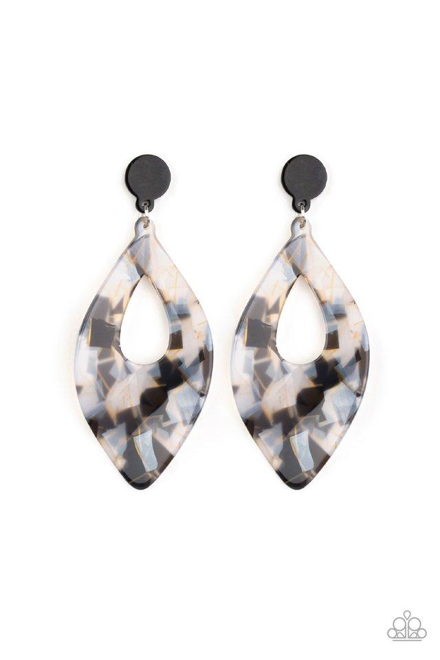 Paparazzi Earring ~ Metro Retrospect - Black