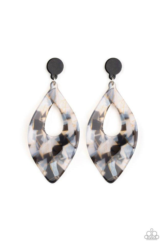 Paparazzi Earring ~ Metro Retrospect - Black