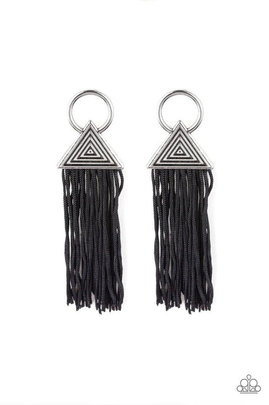 Paparazzi Earring ~ Oh My GIZA - Black