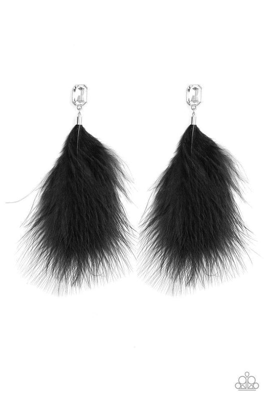 Paparazzi Earring ~ The SHOWGIRL Must Go On! - Black