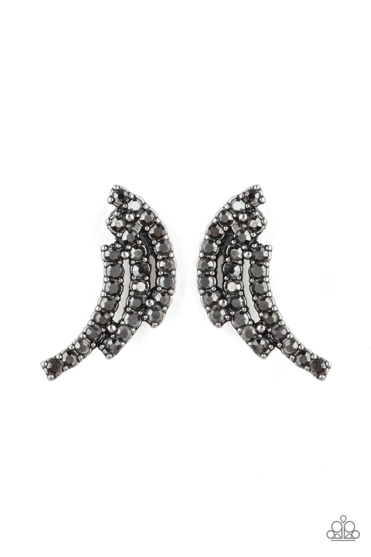 Paparazzi Earring ~ Wing Bling - Silver