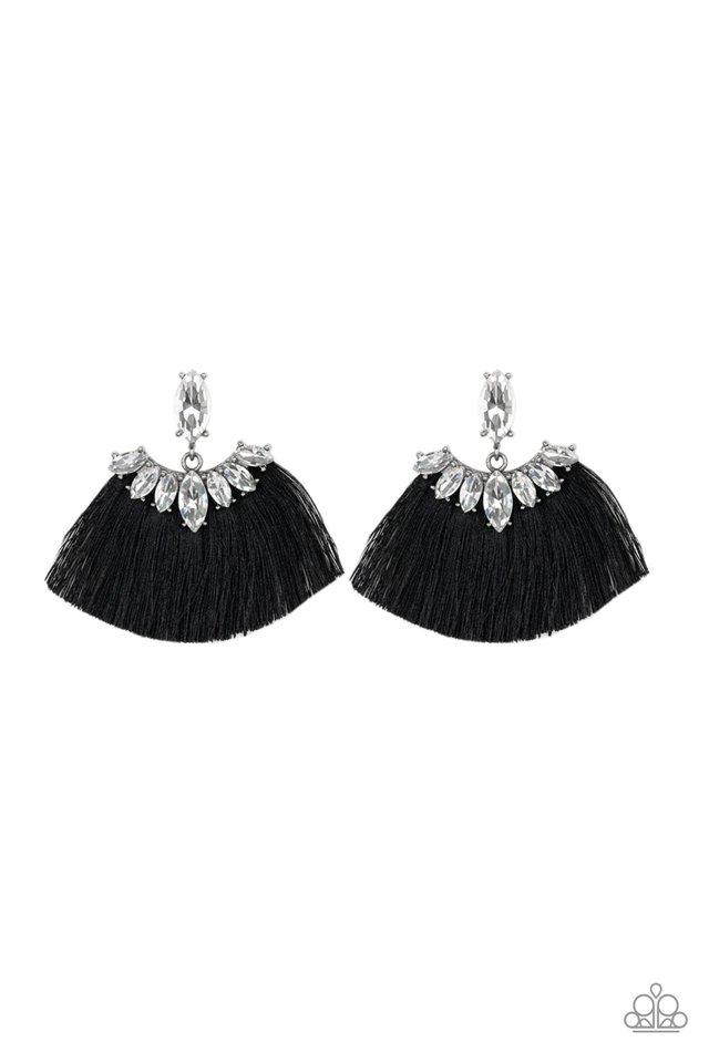 Paparazzi Earring ~ Formal Flair - Black