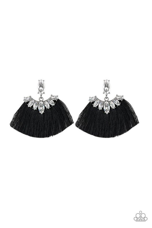 Paparazzi Earring ~ Formal Flair - Black