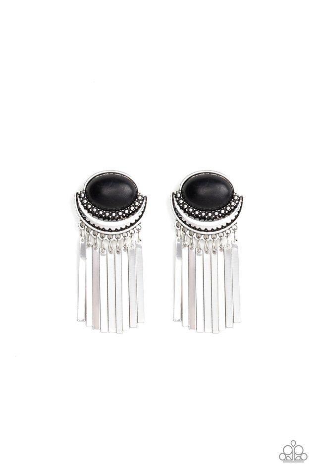 Paparazzi Earring ~ Monsoon Season - Black