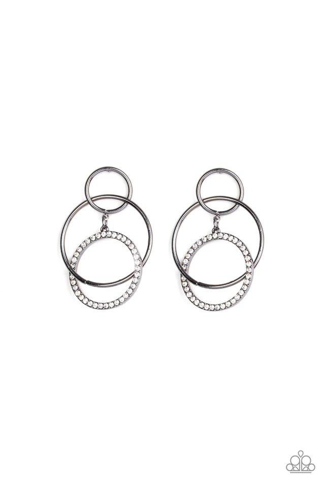 Paparazzi Earring ~ Metro Bliss - Black