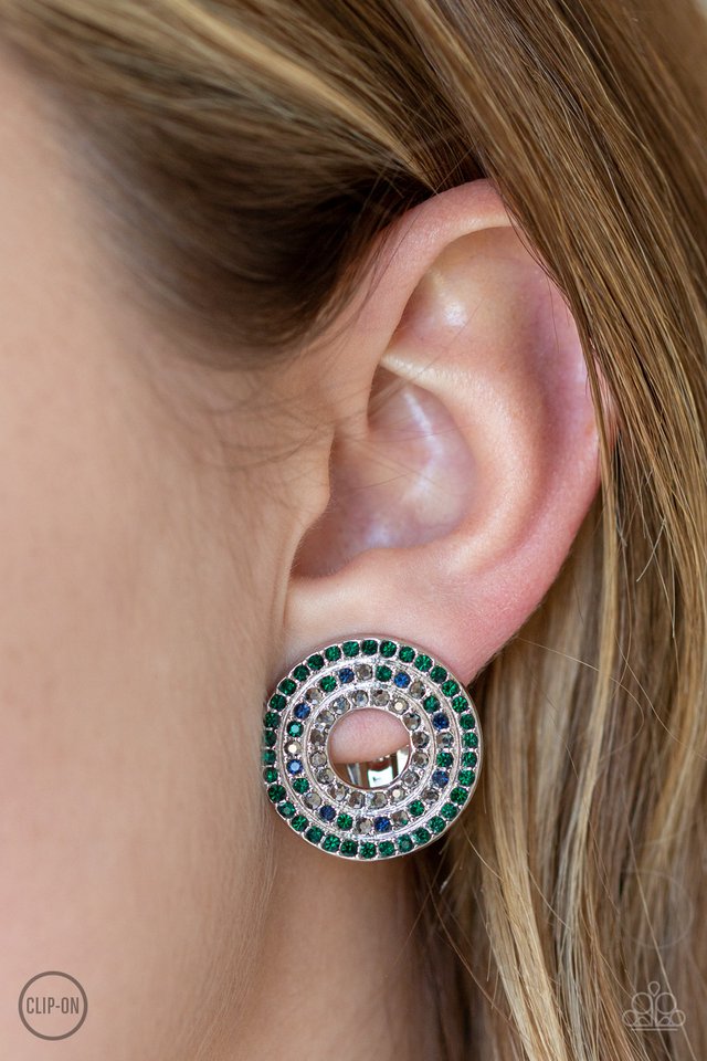 Spun Out On Shimmer - Multi - Paparazzi Earring Image