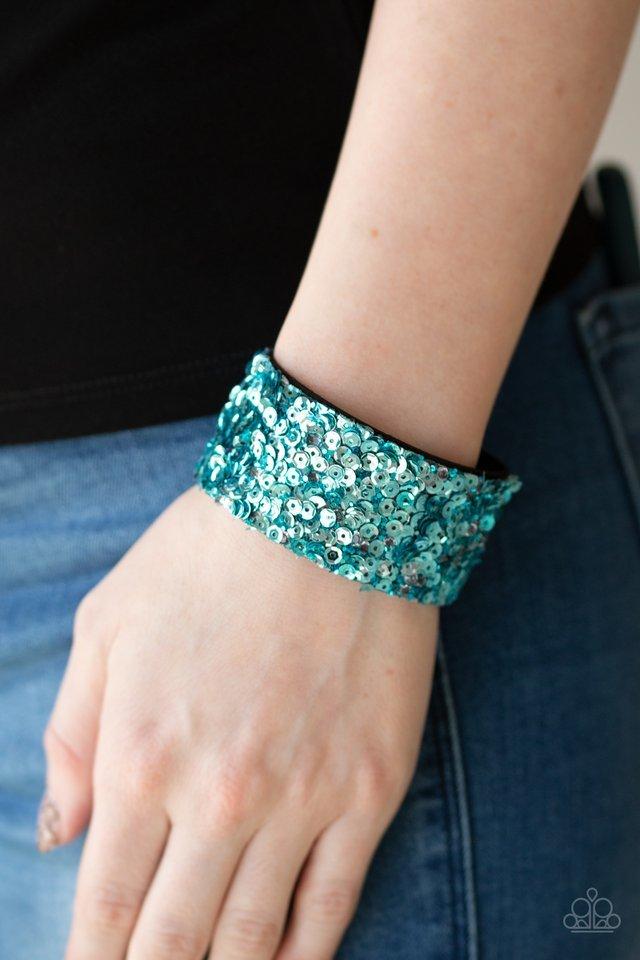Paparazzi Bracelet ~ Starry Sequins - Blue
