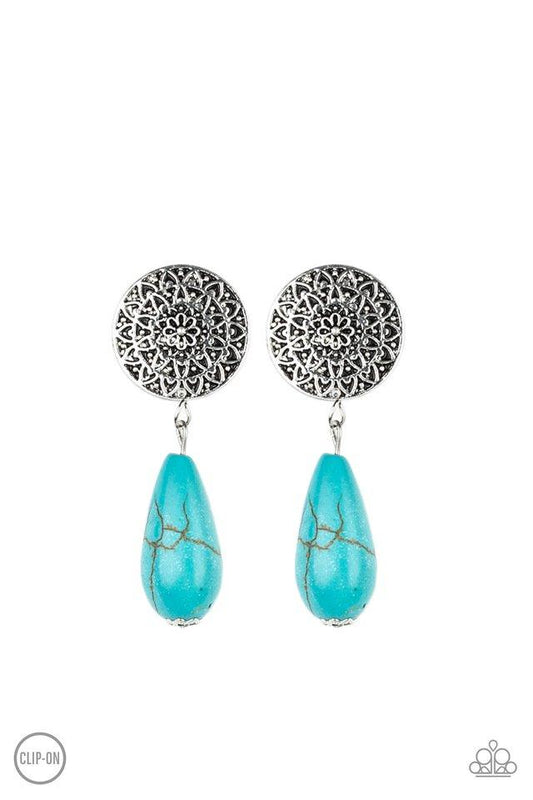 Paparazzi Earring ~ Prairie Bliss - Blue