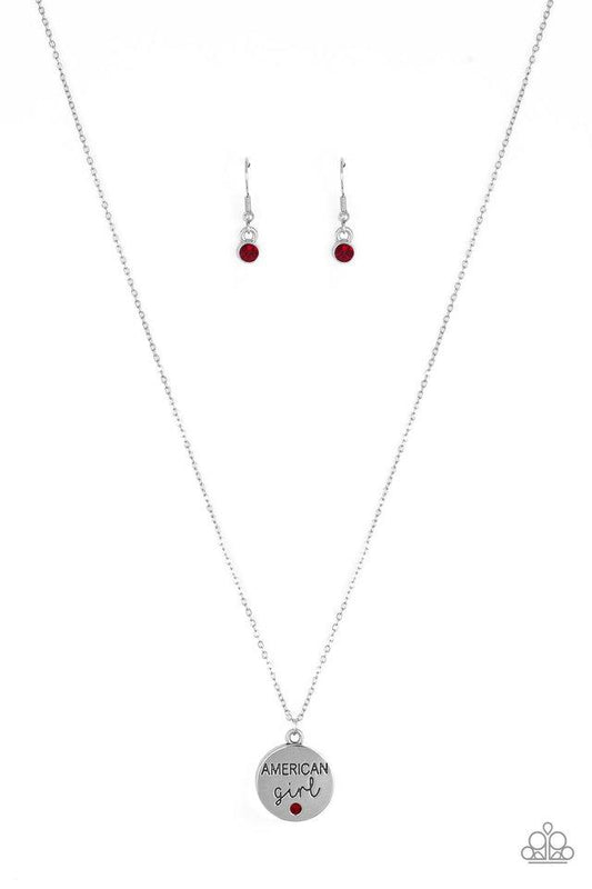 Paparazzi Necklace ~ American Girl - Red