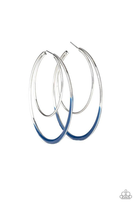 Paparazzi Earring ~ Miami Moonbeam - Blue