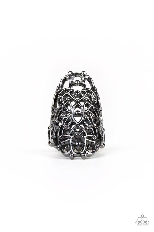 Anillo Paparazzi ~ Mandala Magic - Negro