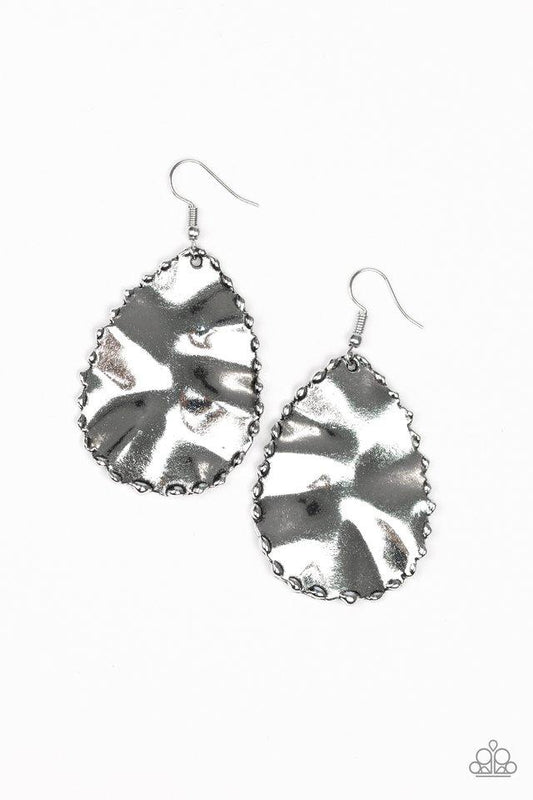 Paparazzi Earring ~ Trail Ware - Silver