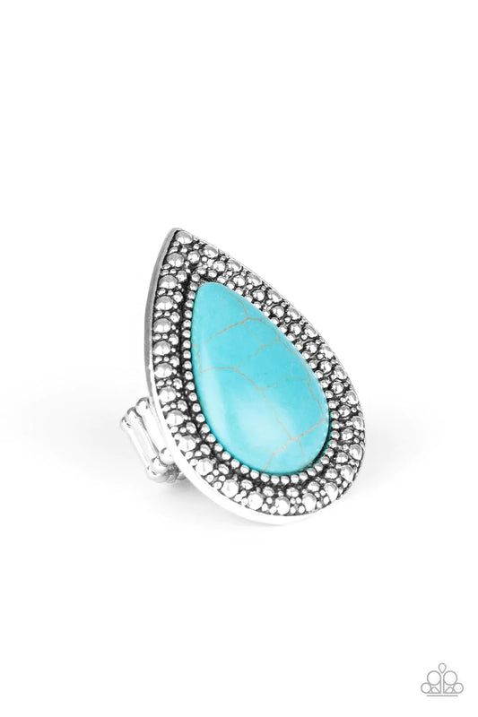 Paparazzi Ring ~ Santa Fe Storm - Blue