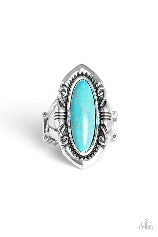 Santa Fe Serenity - Blue - Paparazzi Ring Image