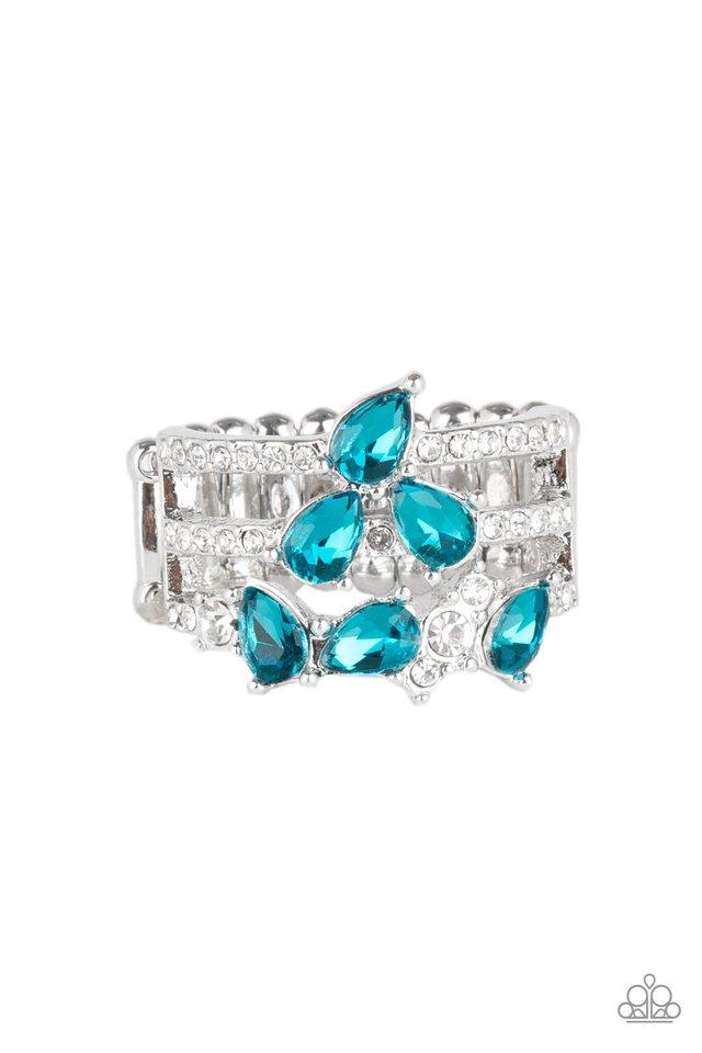 Paparazzi Ring ~ Blink Back TIERS - Blue