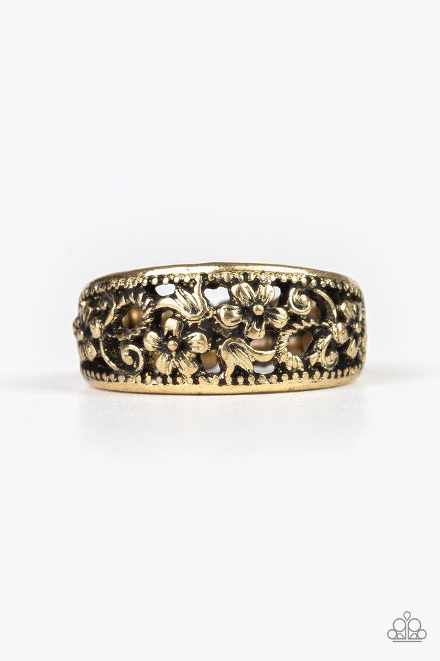 Paparazzi Ring ~ Breezy Blossoms - Brass