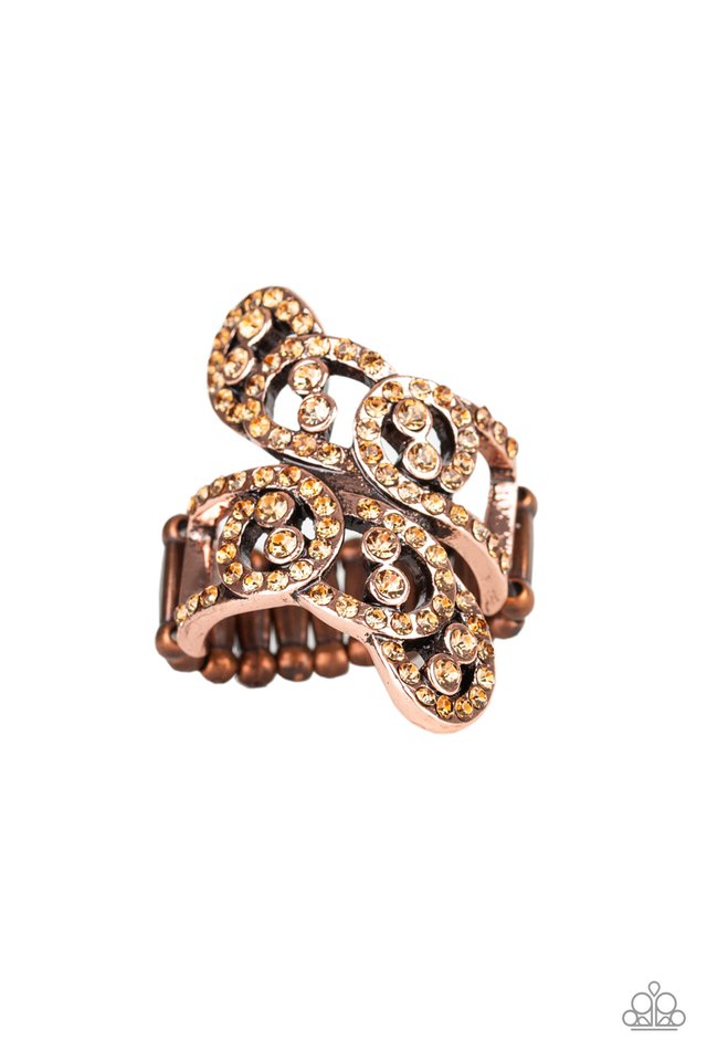 Diamond Dizzy - Copper - Paparazzi Ring Image