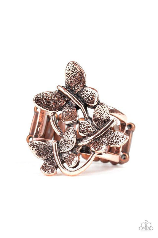 Paparazzi Ring ~ Full Of Flutter - Copper