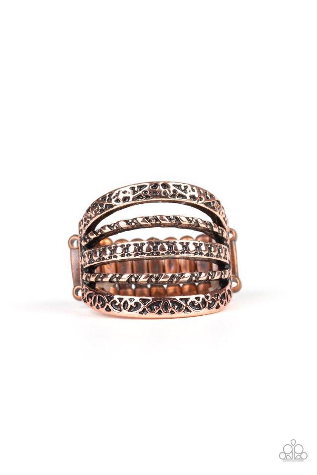 Anillo Paparazzi ~ Textile Bliss - Cobre