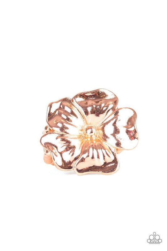 Anillo Paparazzi ~ Jardines tropicales - Cobre