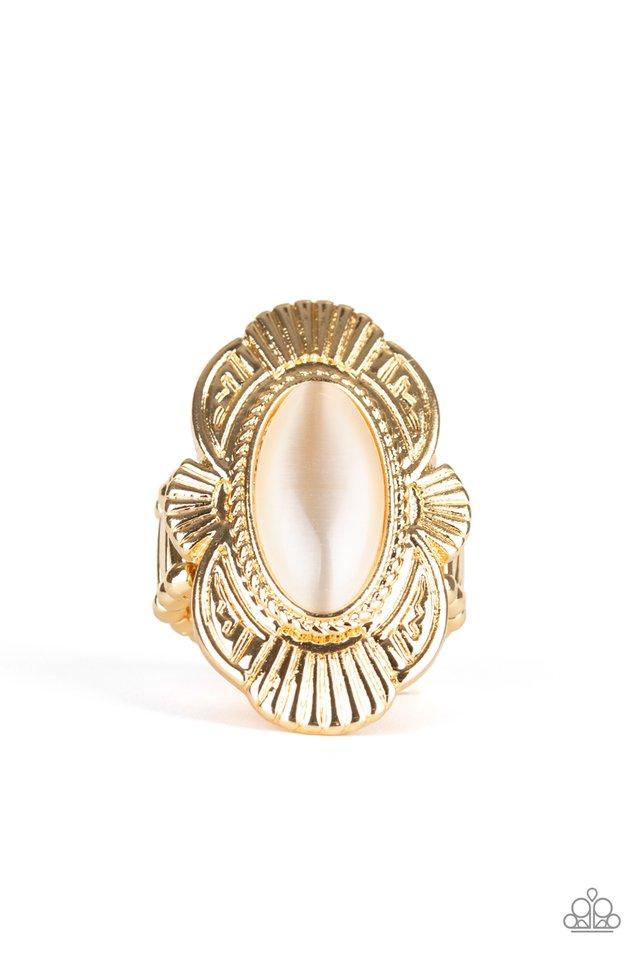 Anillo Paparazzi ~ Oceanside Oracle - Oro