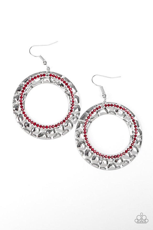 Paparazzi Earring ~ Cinematic Shimmer - Red