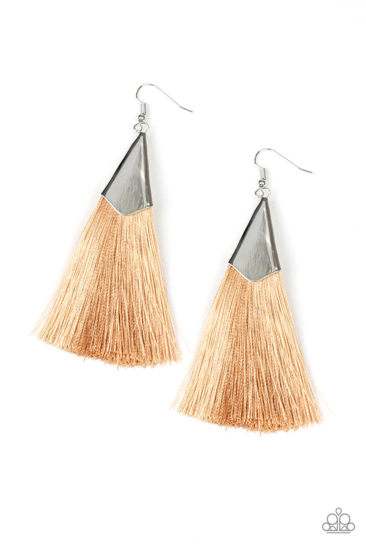 Paparazzi Earring ~ In Full PLUME - Brown