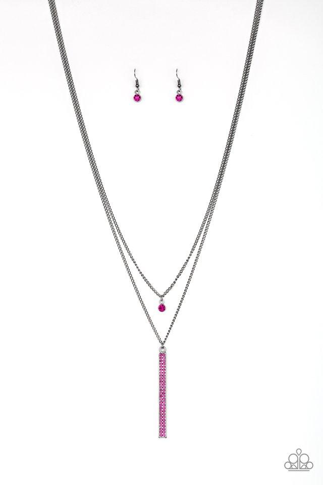 Paparazzi Necklace ~ Stratospheric - Pink