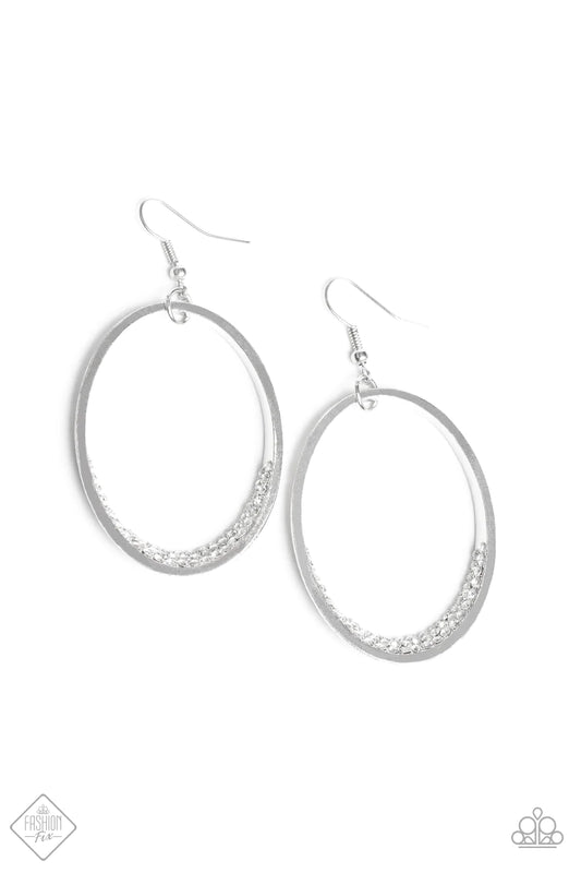 Paparazzi Earring ~ Must Love Sparkle  - White