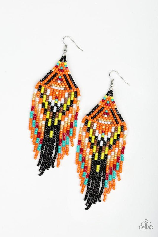 Paparazzi Earring ~ Boho Blast - Black