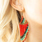 Paparazzi Earring ~ Bodaciously Bohemian - Red