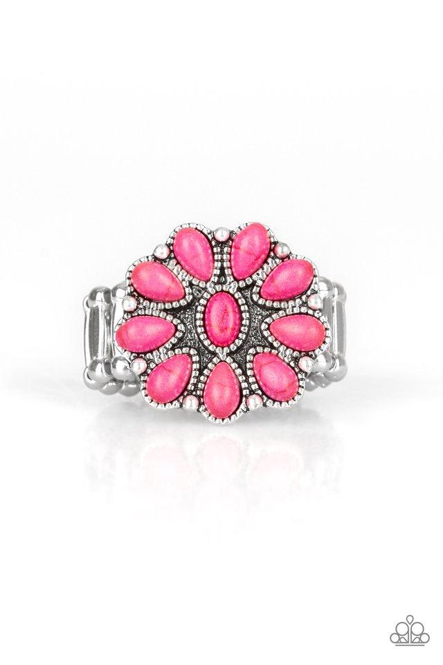 Paparazzi Ring ~ Stone Gardenia - Pink
