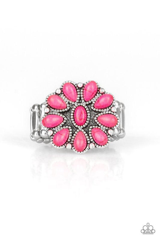 Anillo Paparazzi ~ Piedra Gardenia - Rosa