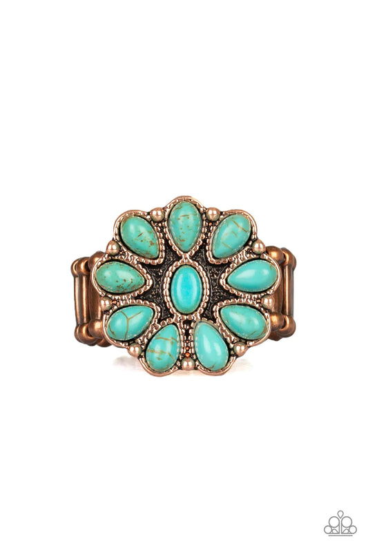 Paparazzi Ring ~ Stone Gardenia - Copper