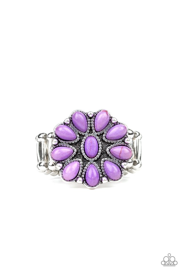 Stone Gardenia - Purple - Paparazzi Ring Image