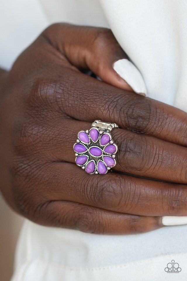 Stone Gardenia - Purple - Paparazzi Ring Image