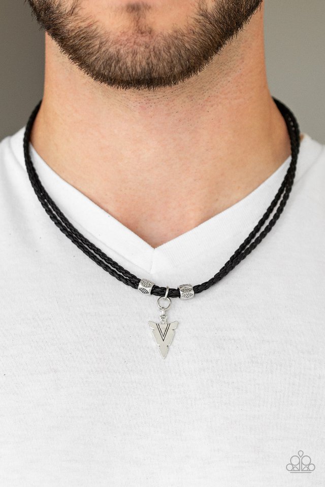 Arrow Edge - Black - Paparazzi Necklace Image