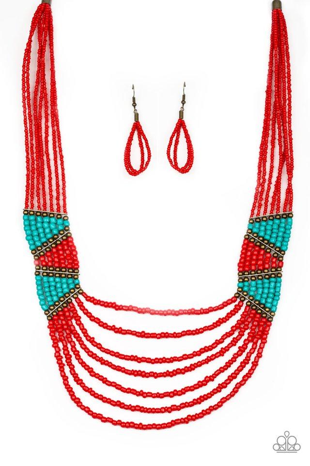 Collar Paparazzi ~ Kickin It Outback - Rojo