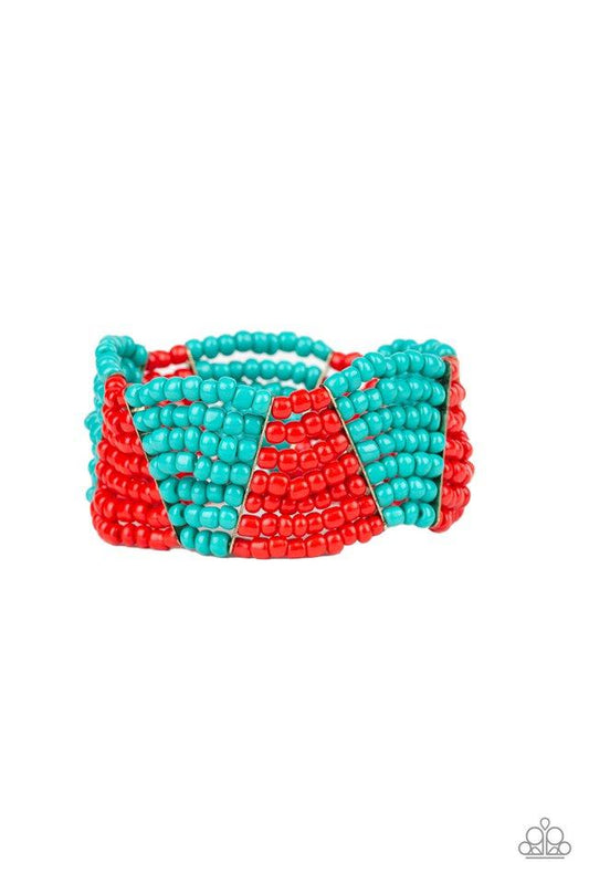 Pulsera Paparazzi ~ Outback Outing - Rojo