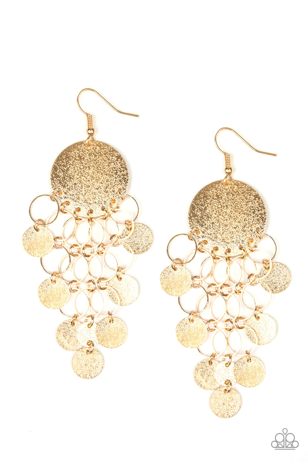 Paparazzi Earring ~ Turn On The BRIGHTS - Gold